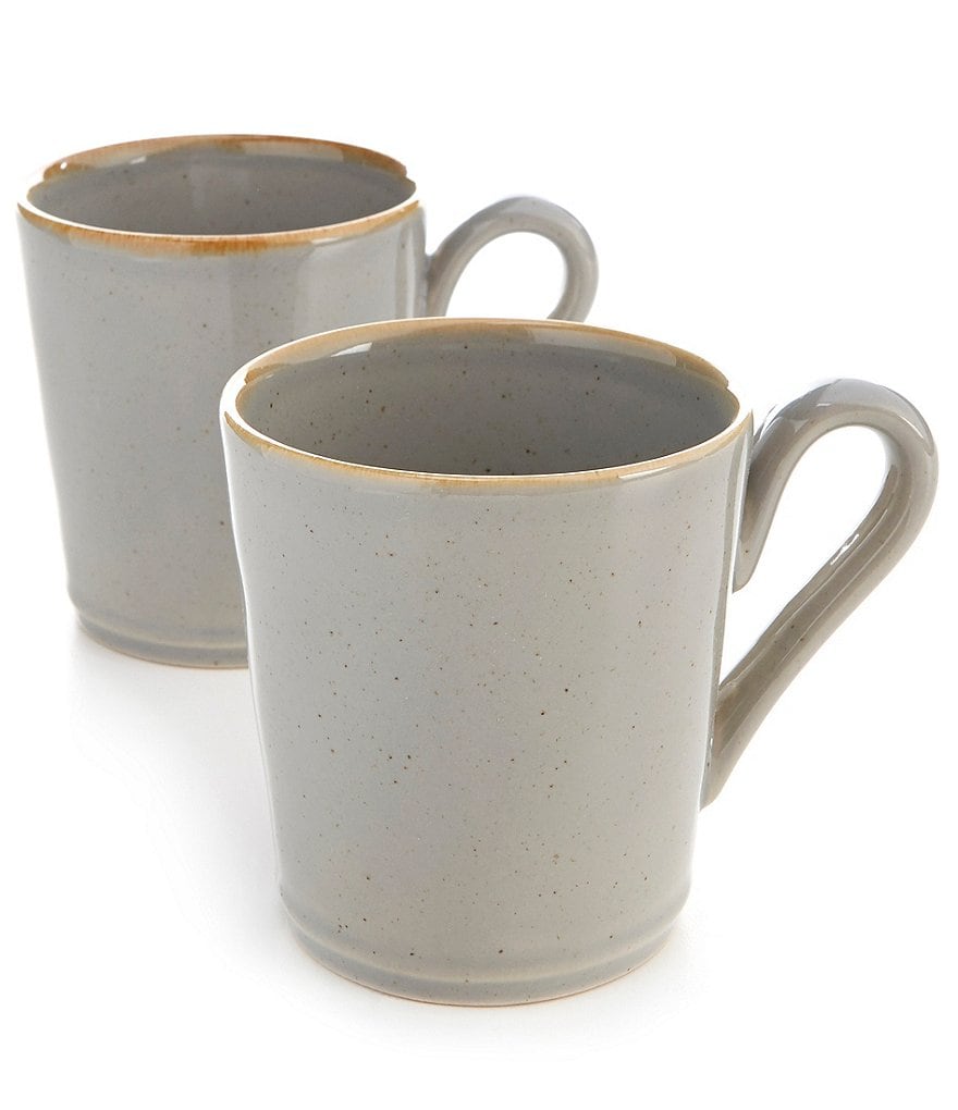 Noble Excellence Astoria Collection Speckled Glazed Mugs, Set of 2