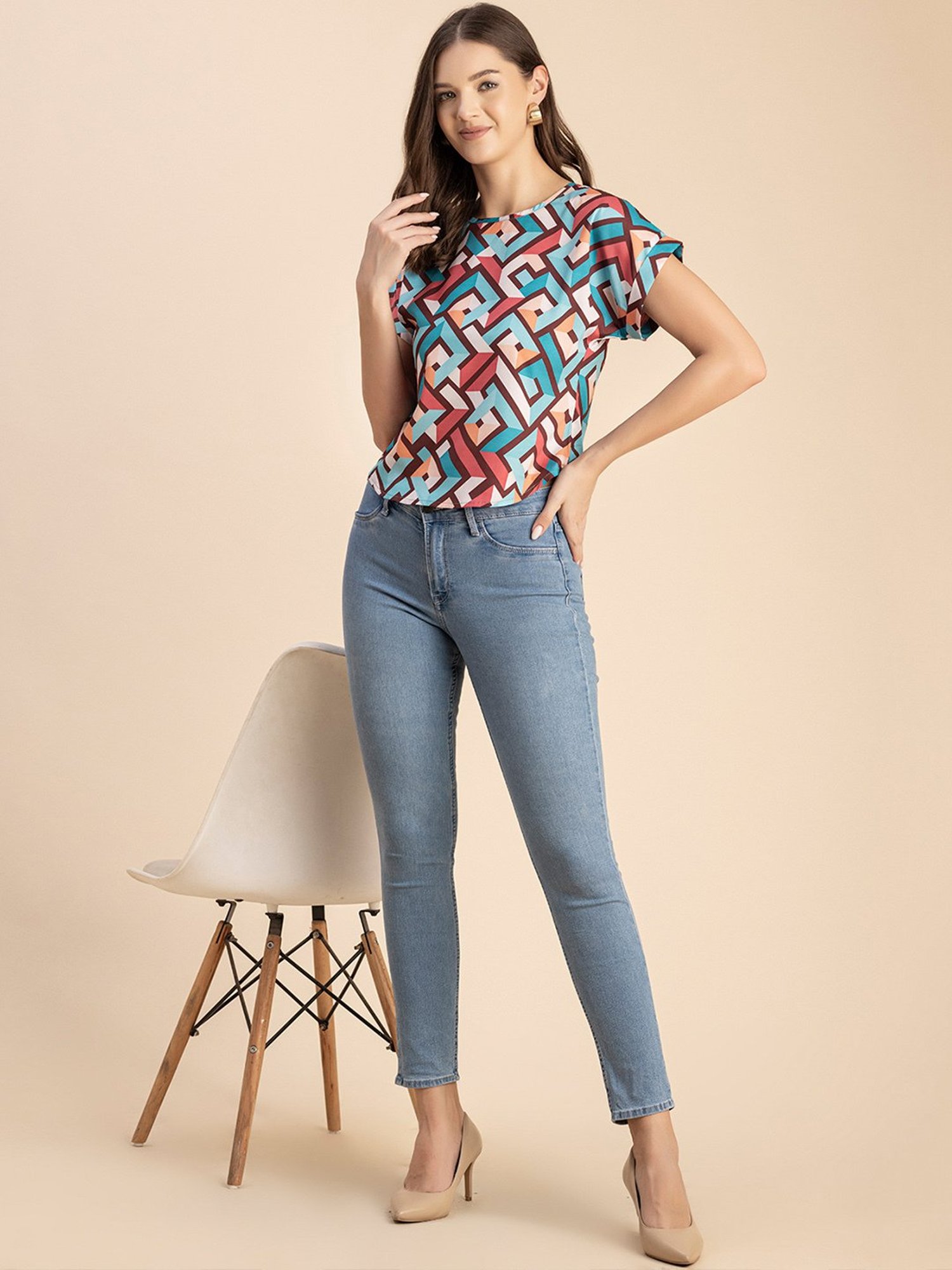 Moomaya Multicolor Printed Top