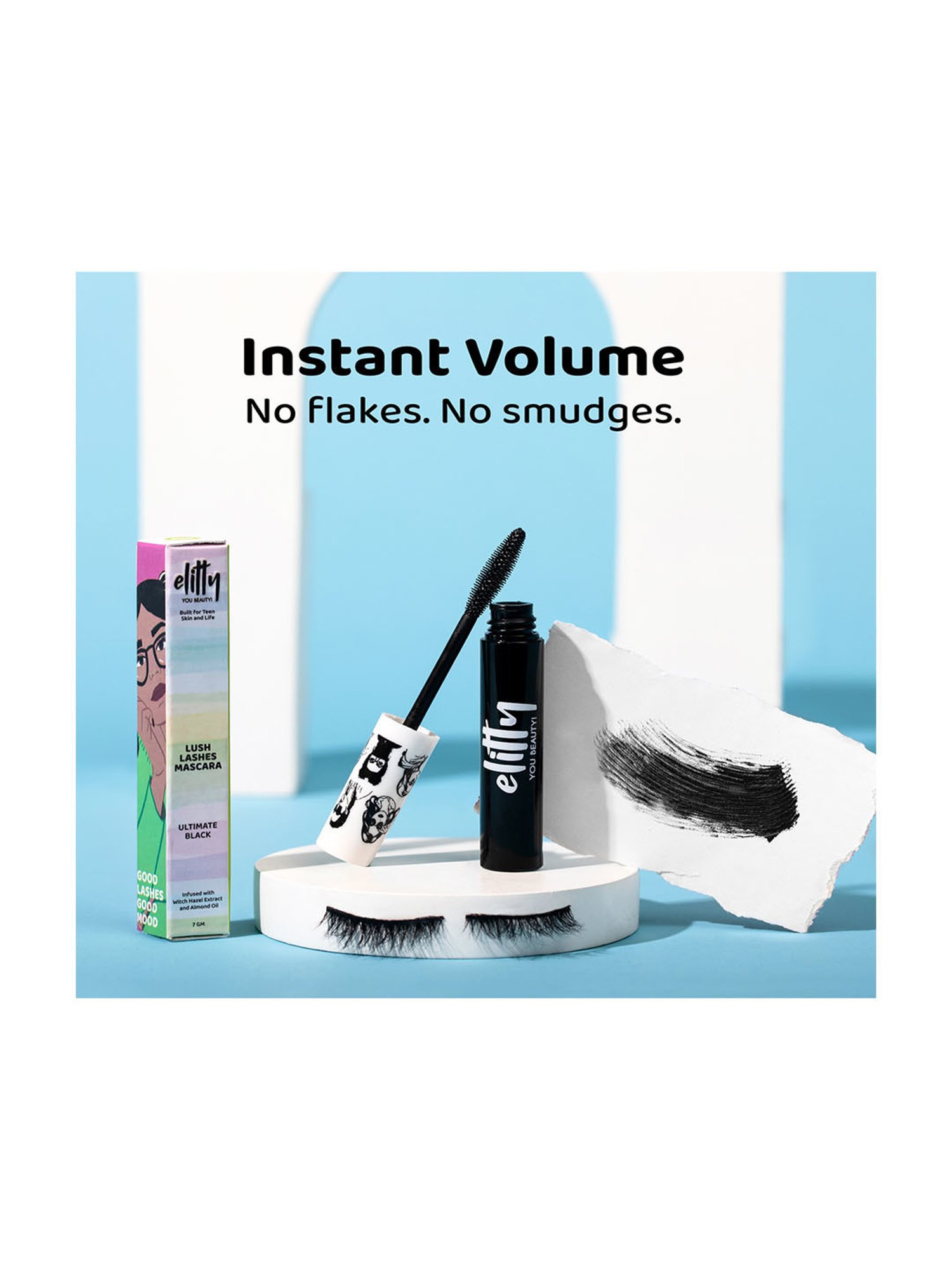 Elitty Lush Lashes Mascara Ultimate Black - 7 gm