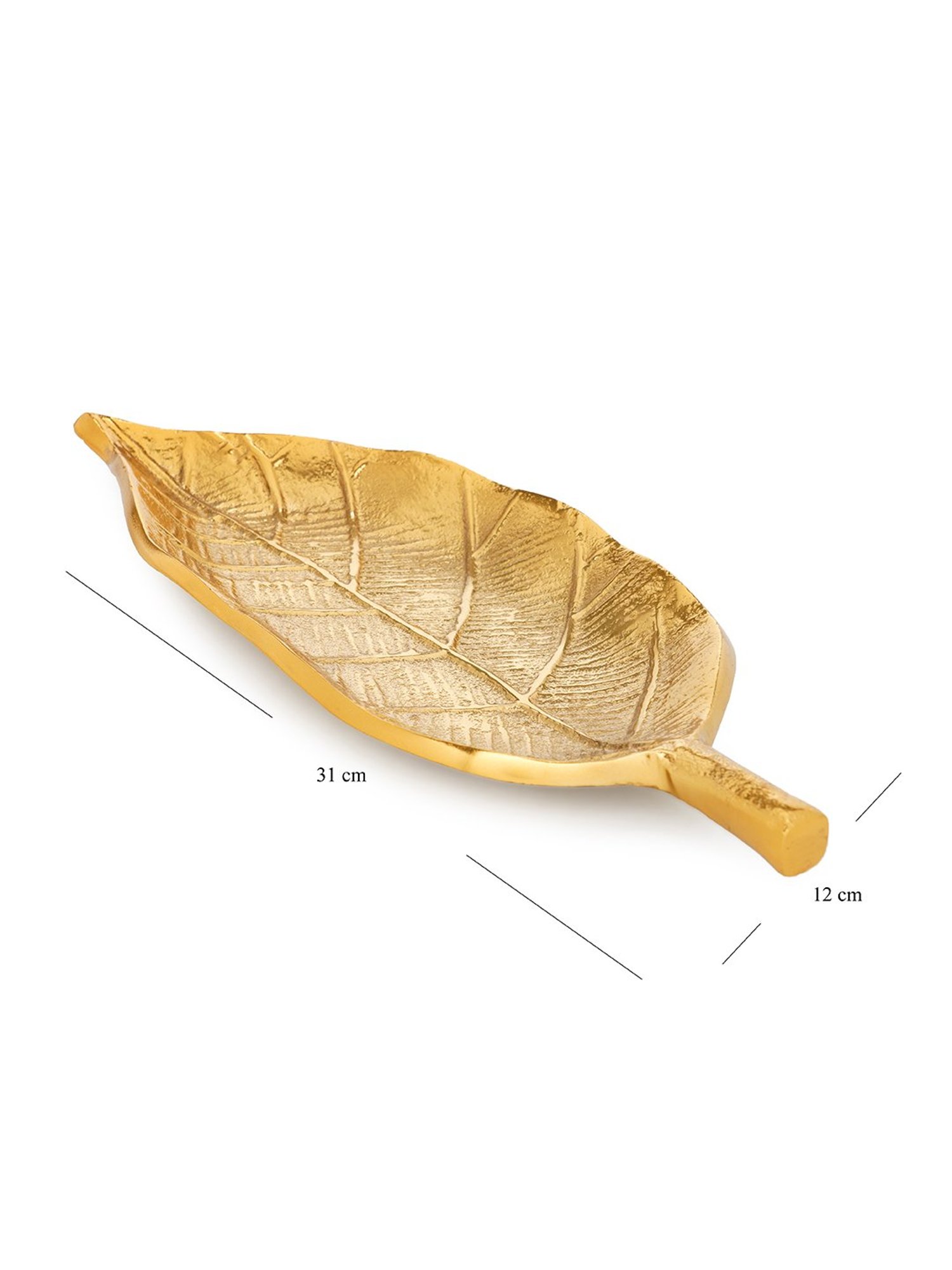 Pure Home and Living Gold Aluminium Textured Decorative Platters