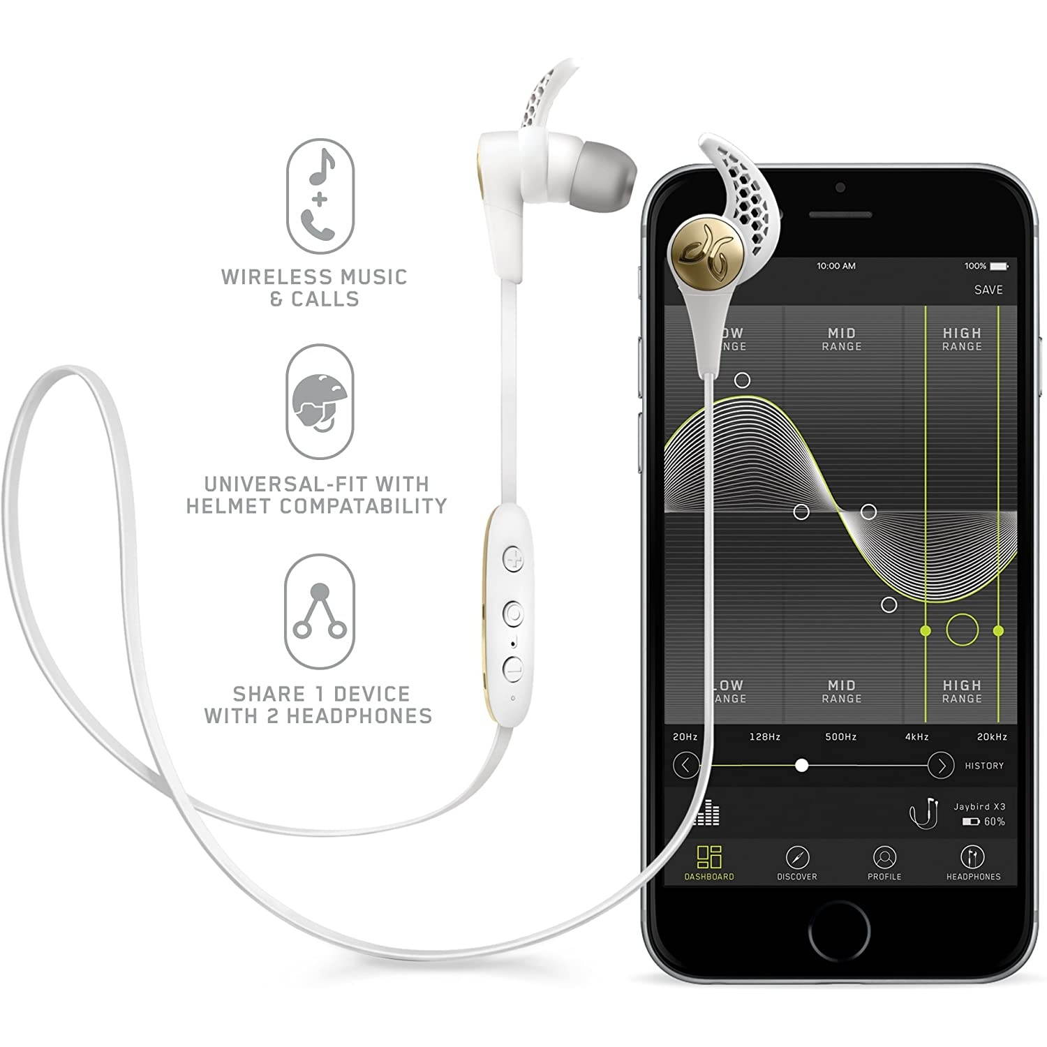 Jaybird X3 in-Ear Wireless Bluetooth Sports Headphones &ndash; Sweat-Proof &ndash; Universal Fit &ndash; 8 Hours Battery Life &ndash; Sparta