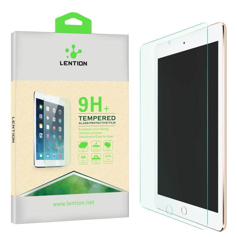 LENTION Premium Tempered Glass Screen Protector Film, iPad Air Screen Protector for iPad Air 2, iPad Air