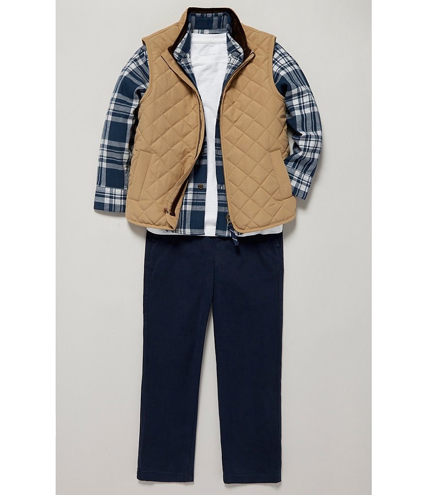 Class Club Little Boys 2T-7 Modern Fit Comfort Stretch Synthetic Pants