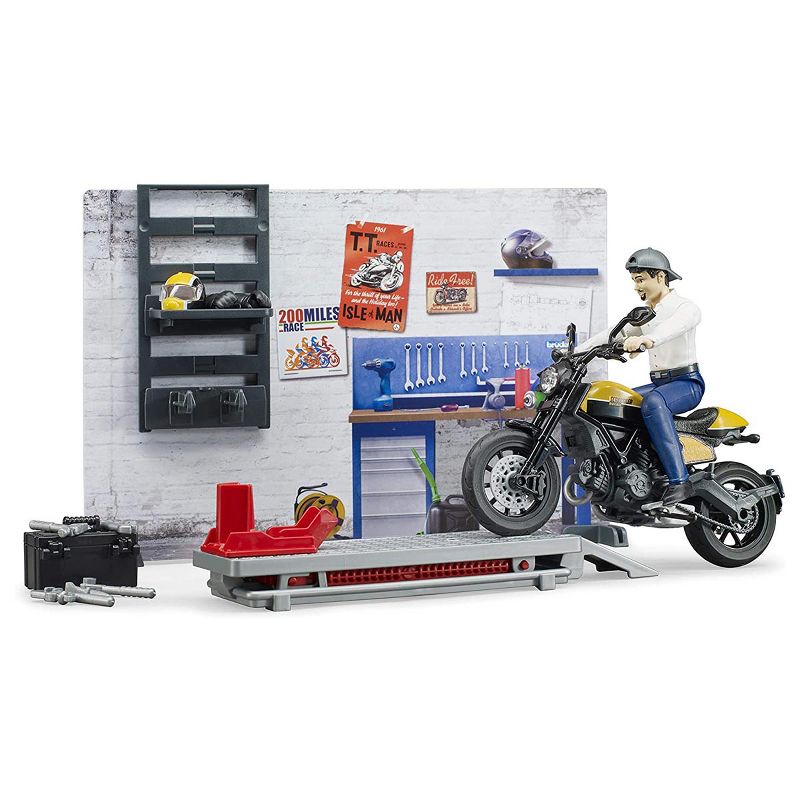 Bruder bworld set motorcycle service w Ducati Full Throttle