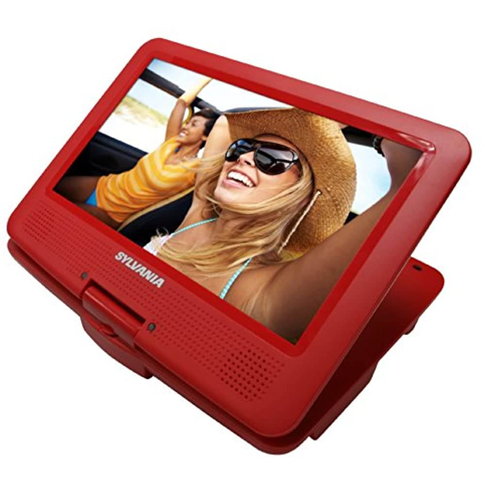 SYLVANIA SDVD9020B-RED 9 Portable DVD Player with 5-Hour Battery (Red)