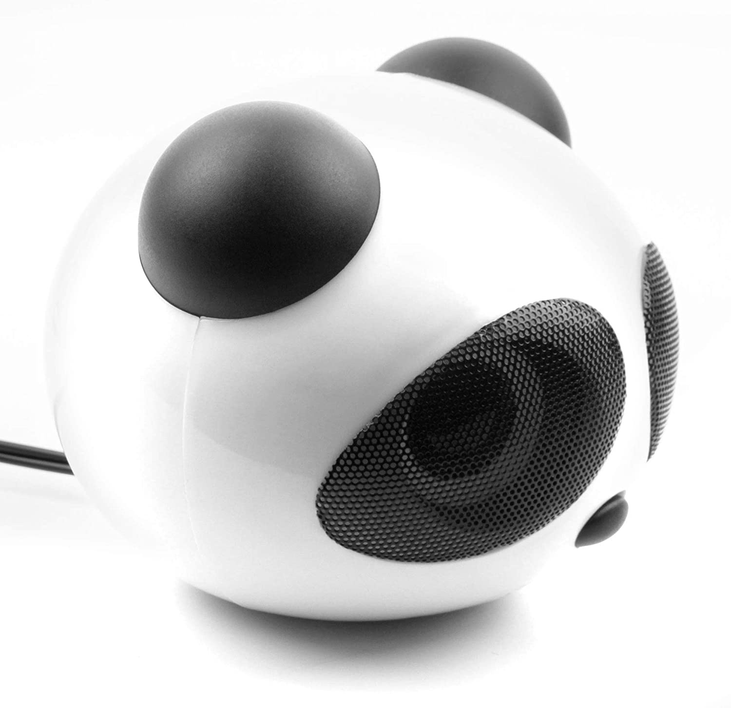 DURAGADGET Portable Black & White Wireless Mini USB Panda Speaker - Compatible with Alienware M17x R3 & Alienware M17x