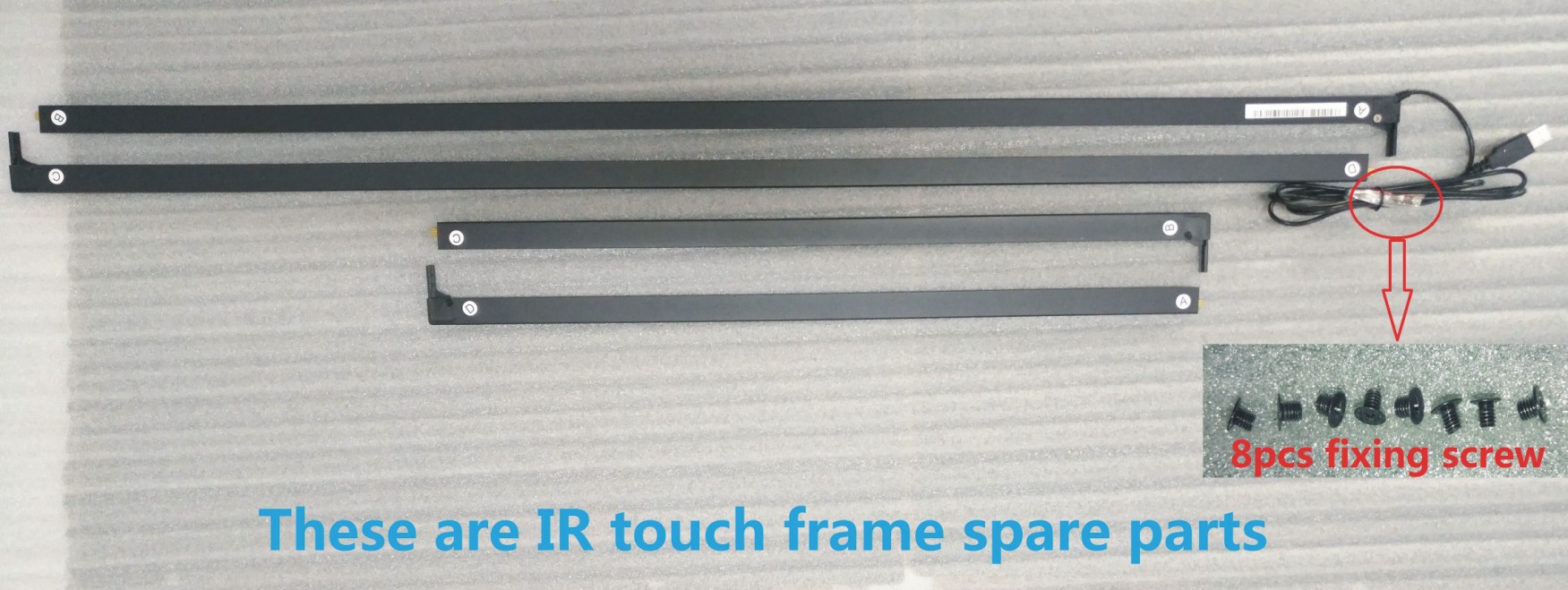 50 inch 10 Points Infrared Touch Screen Overlay,  Multipoint IR touch Frame , USB Free Driver, Easy Fix and Install, for Digital Signage Whiteboard Kiosks  Interactive Application