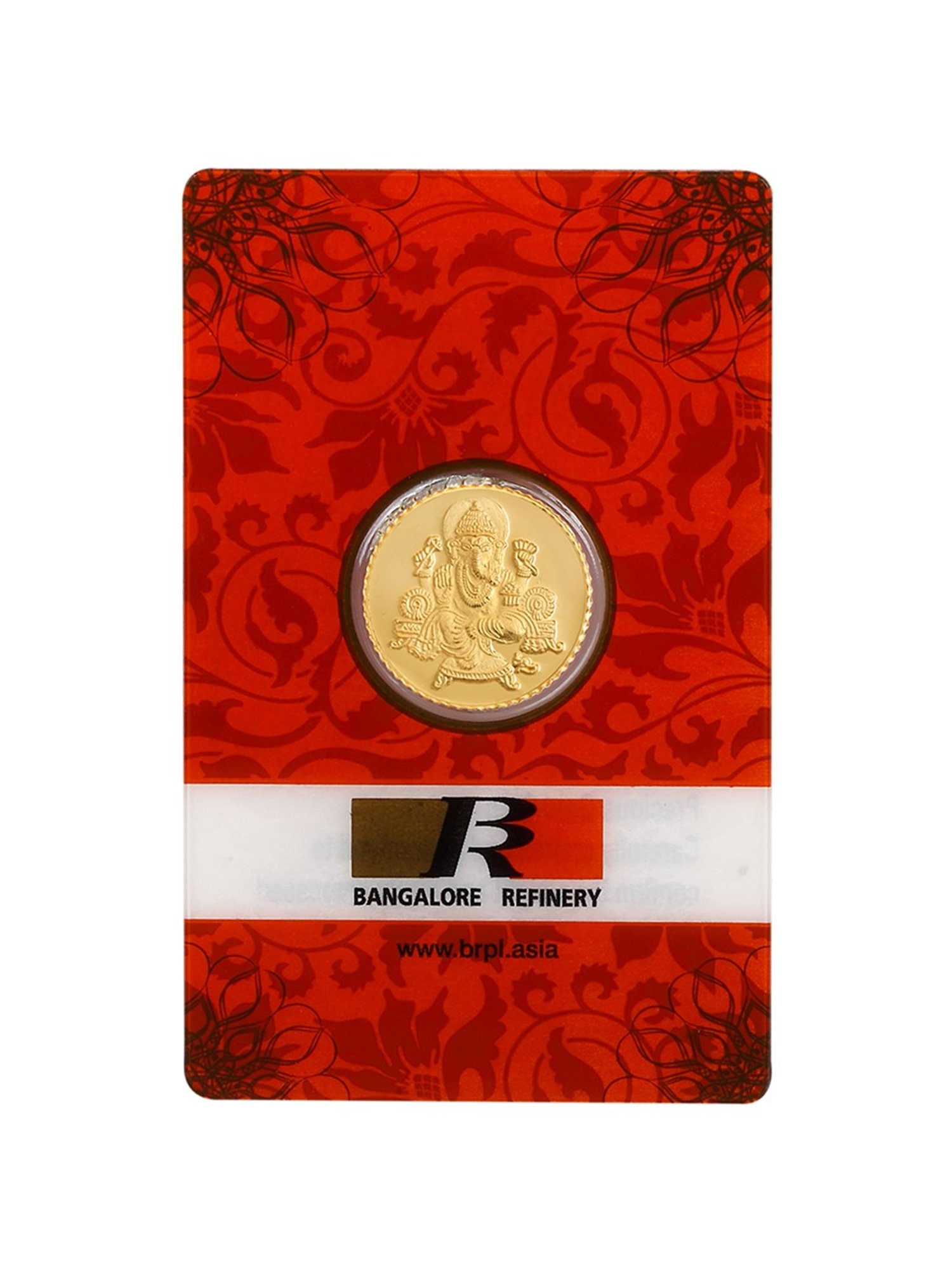 Bangalore Refinery Lord Ganesha 24k (999) 5gm Gold Coin