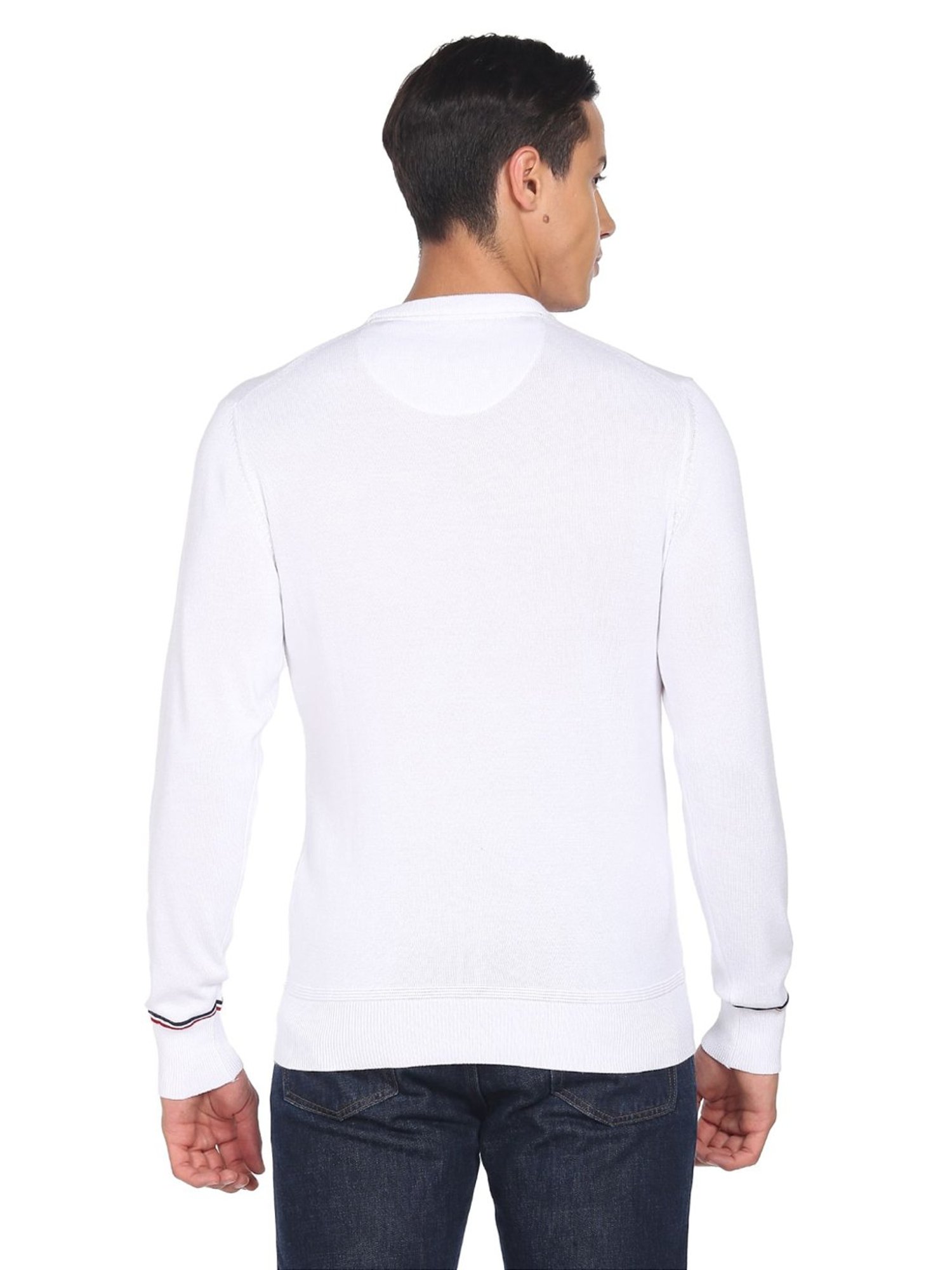 Duke Wine Self Striped Sweater