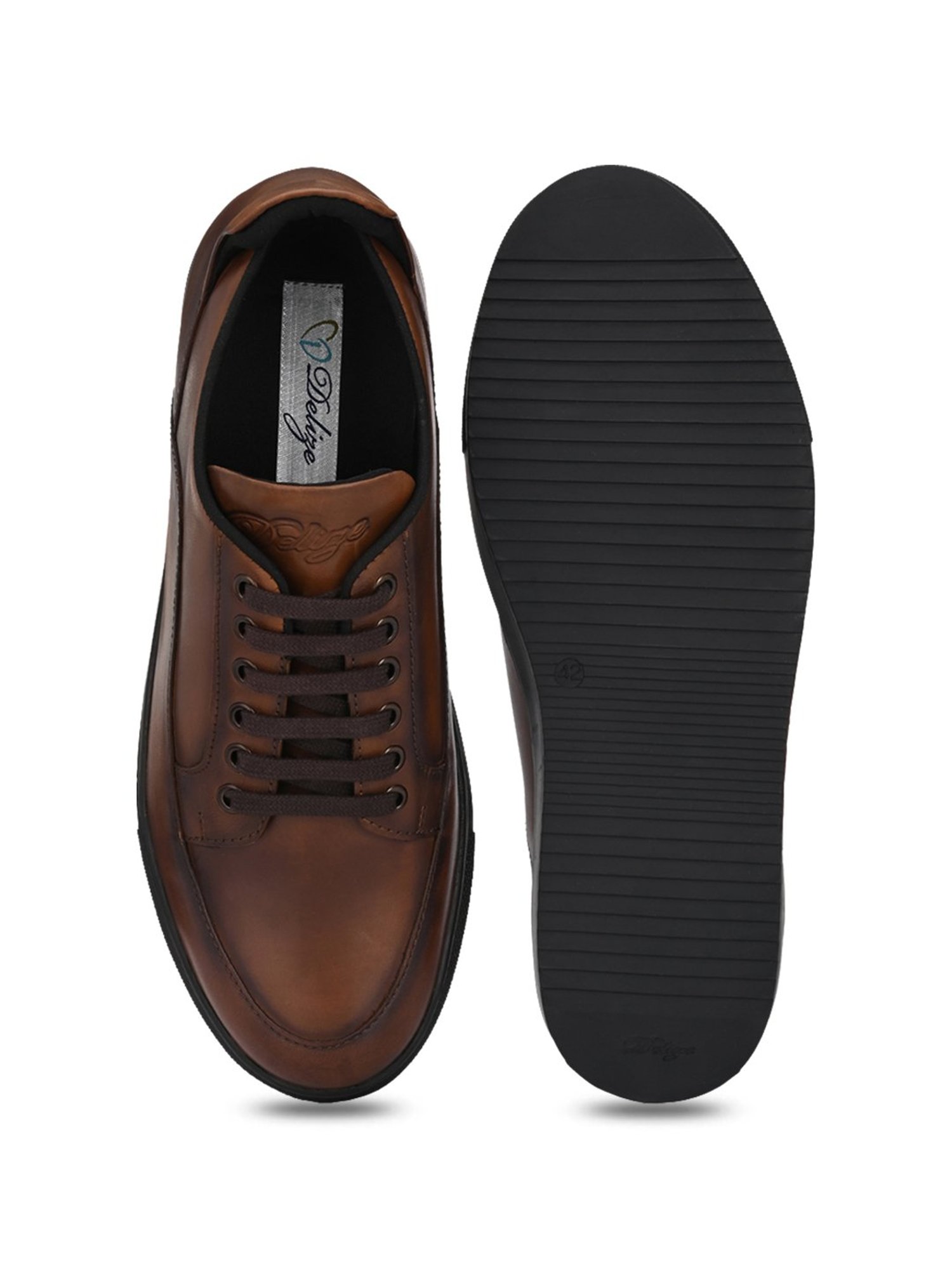 Delize Men's Brown Casual Sneakers
