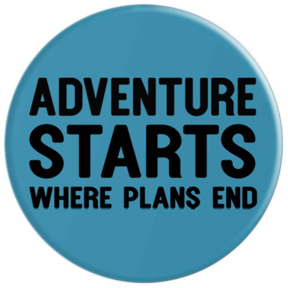 Adventure Starts Where Plans End PopSockets Grip and Stand for Phones and Tablets