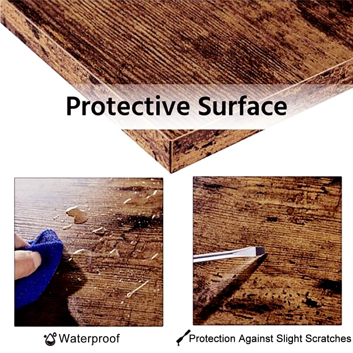 39.4" Industrial Rustic Computer Desk PC Laptop Gaming Table Home Office Workstation