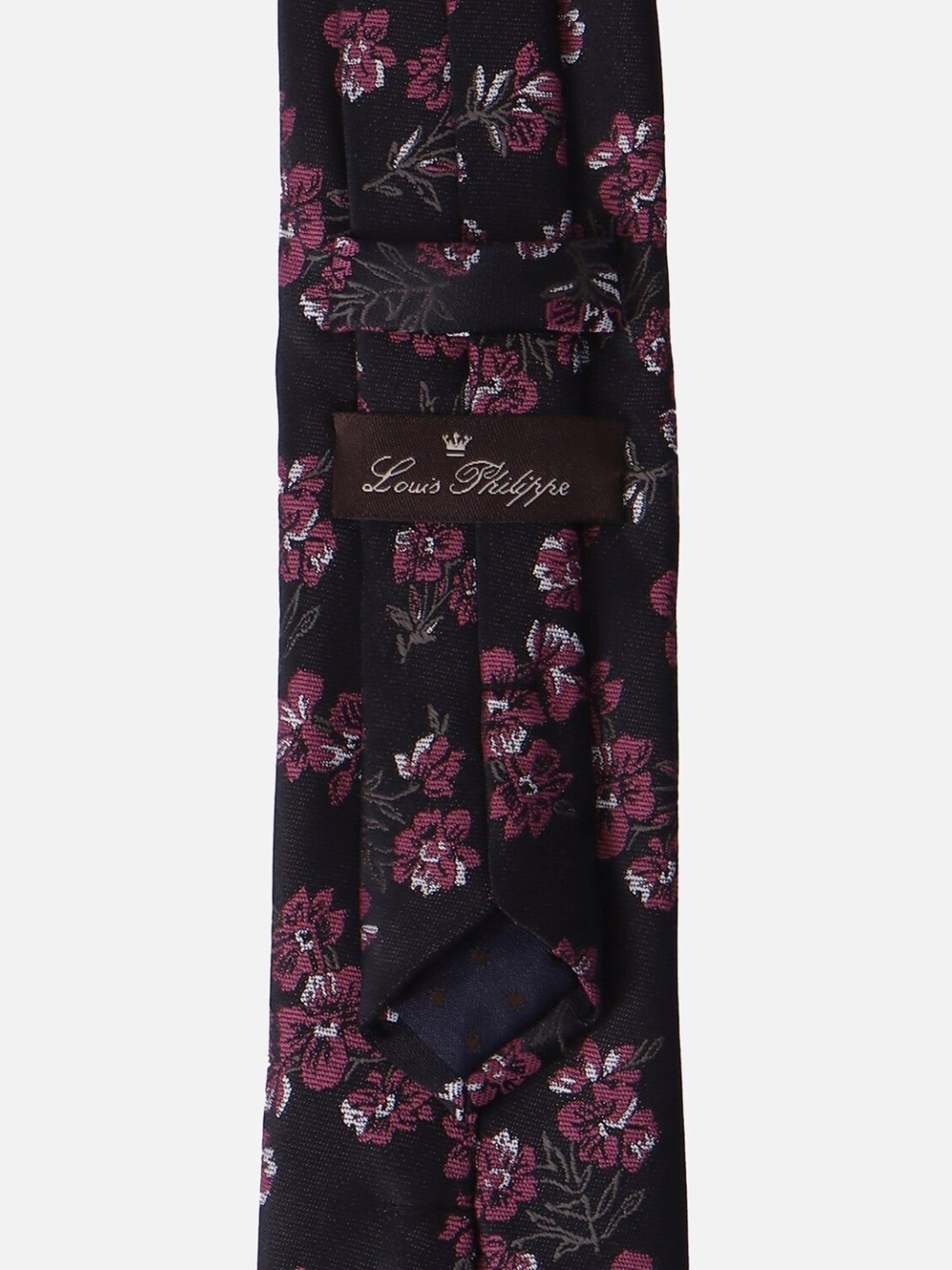 Louis Philippe Black Printed Tie