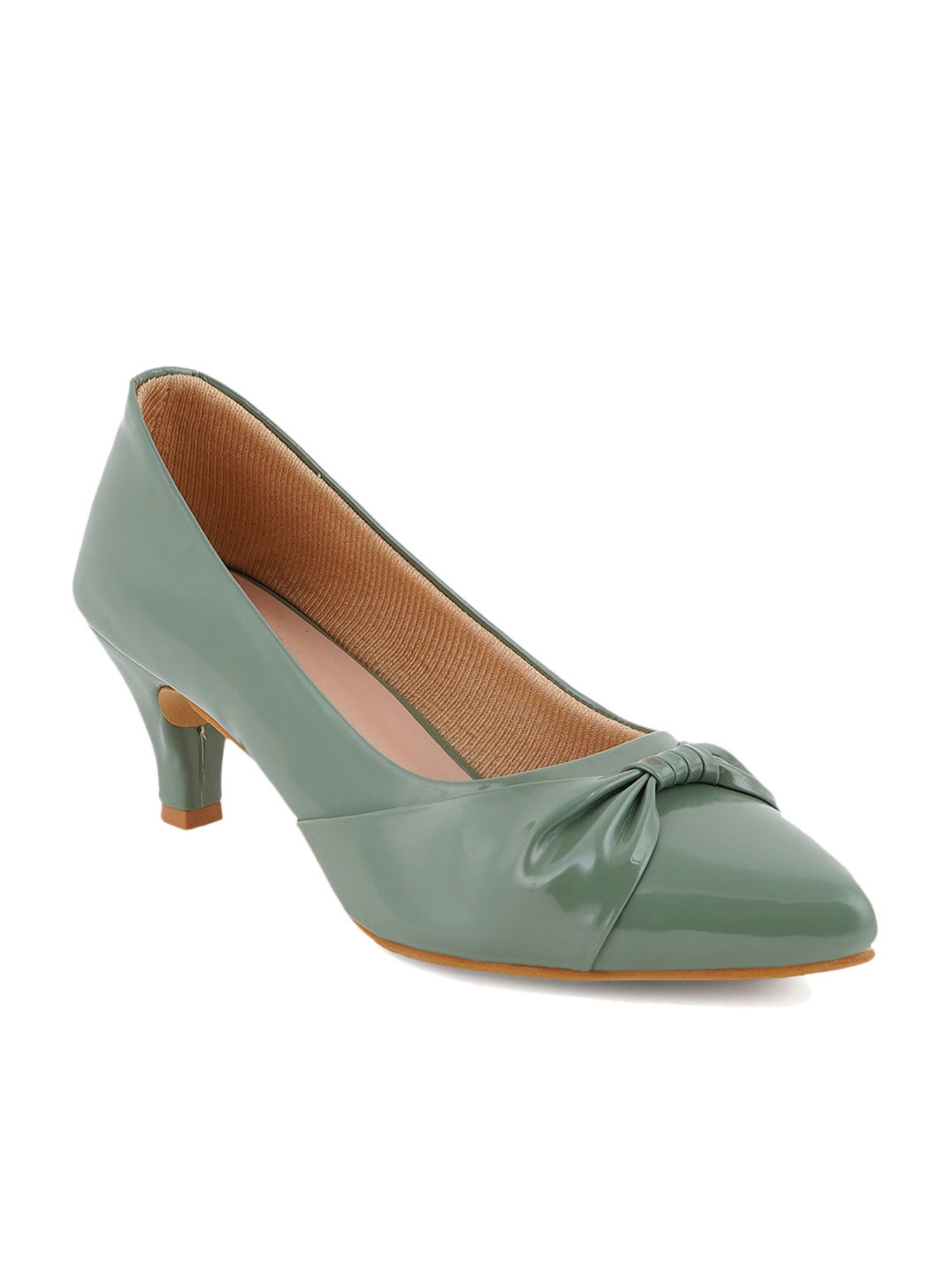 Scentra Women's SPAIN Green Casual Pumps