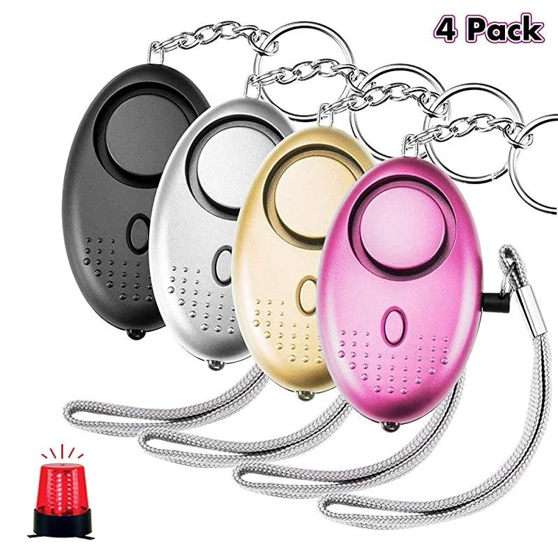 Pack 10 db Safesound Personal Security Alarm Keychain, Safety Emergency for Women, Kids, Girls, Self Defense Electronic Device as Bag Decoration