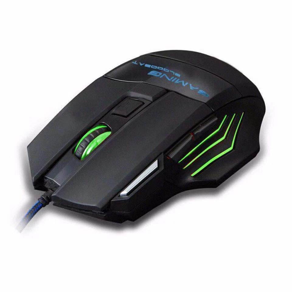 Gaming Mouse 7 Button USB Wired LED Breathing Fire Button 3200 DPI Laptop PC