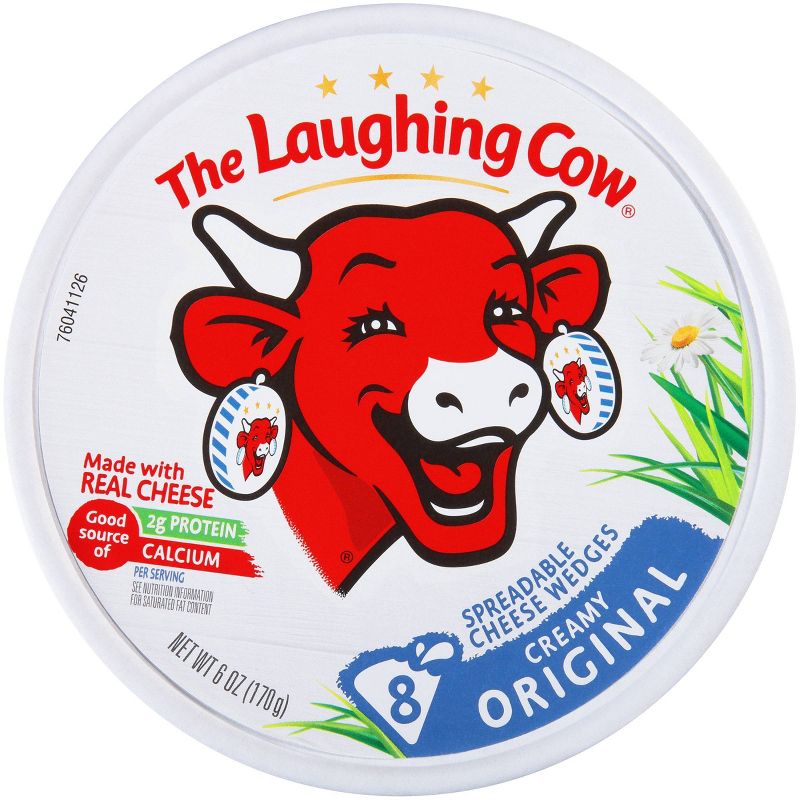 The Laughing Cow Original Creamy Swiss Spreadable Cheese Wedges - 6oz