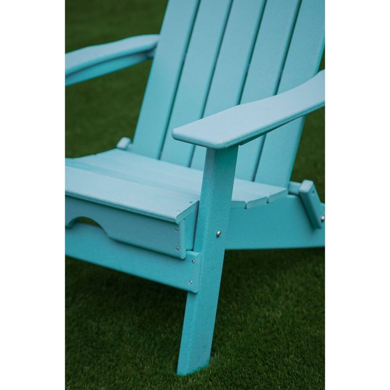37.8" Foldable Weather Resistant  Outdoor Adirondack Chair - Blue - XBrand