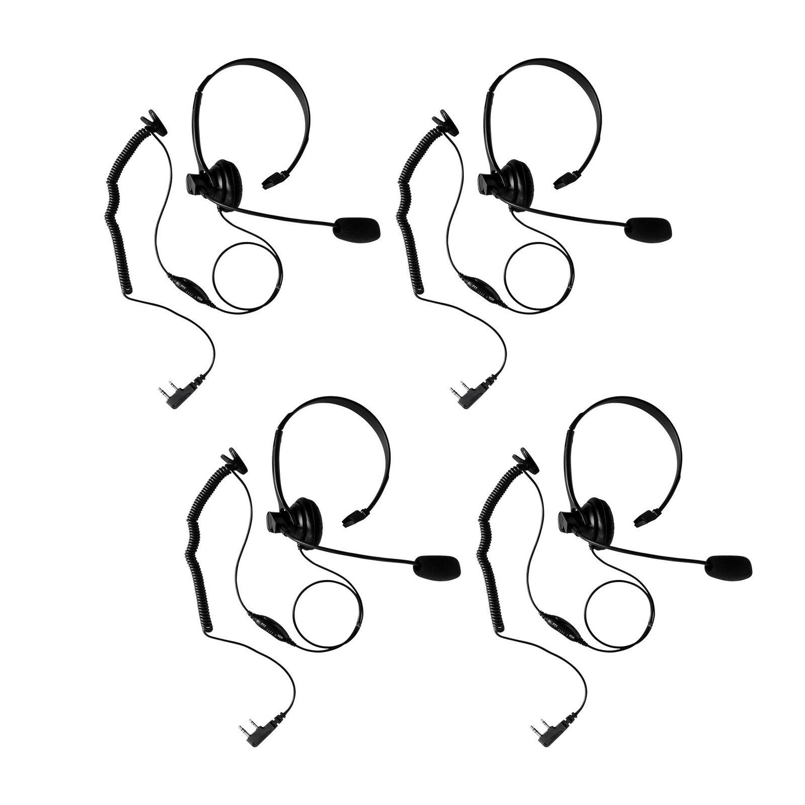 4ps Long Term Wearing Ultra Light Single-Ear Headset for Kenwood TK-3302 NX-220