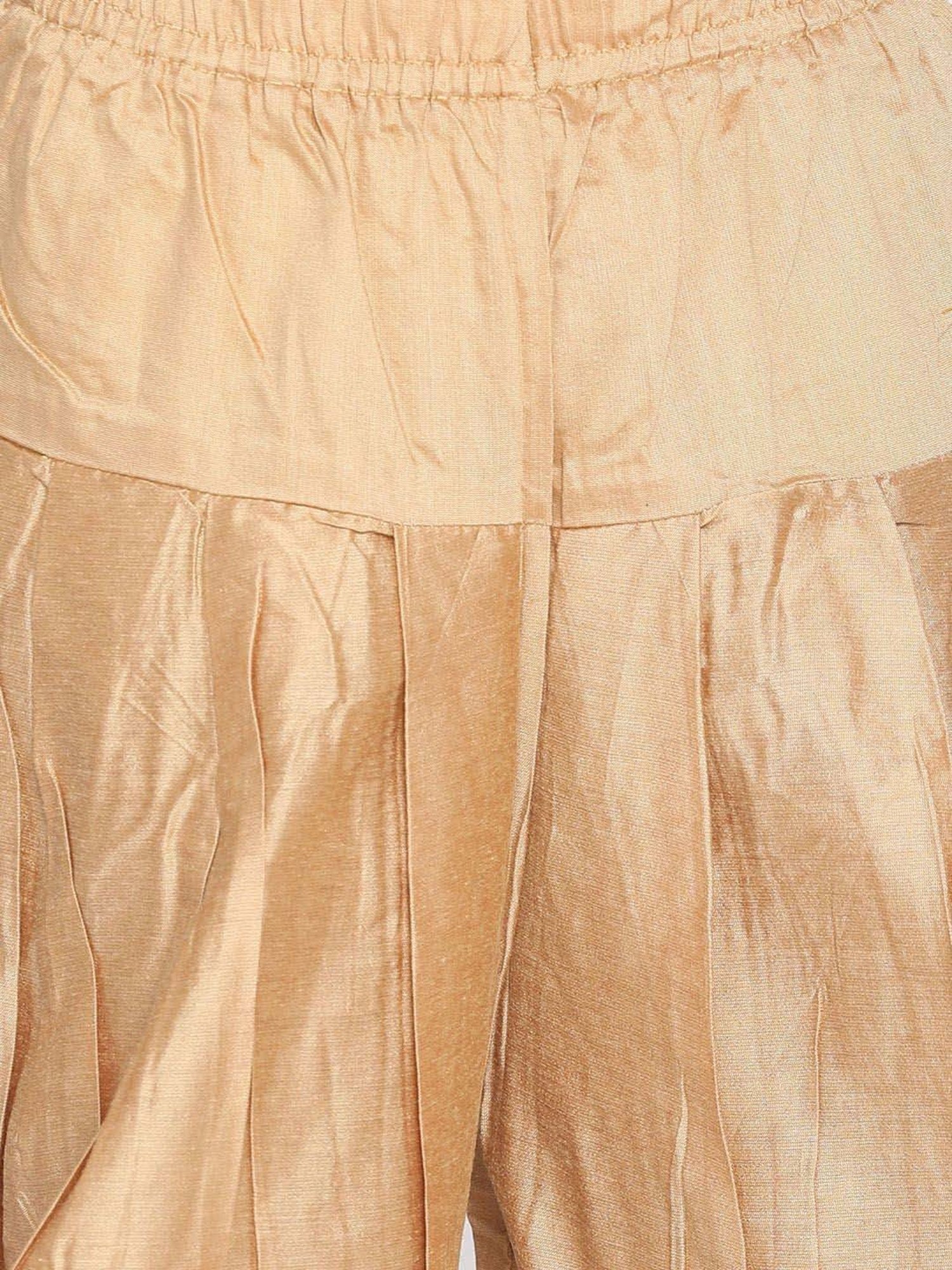 VASTRAMAY Boys Maroon & Rose Gold Printed Full Sleeves Kurta Sets