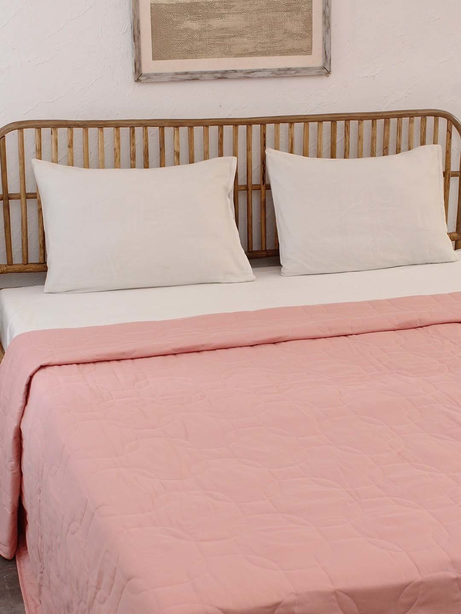 DDECOR Live beautiful Geometric Insignia Dove 210 TC Cotton Comforters - Set of 3