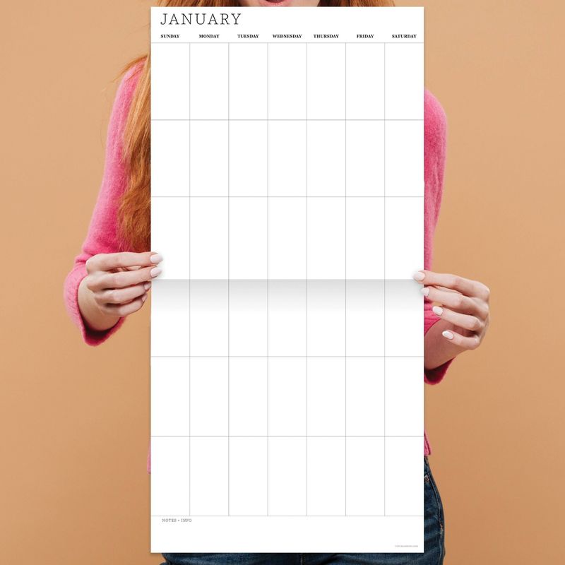 Undated 12" x 12" Wall Calendar Dry Erase - The Time Factory