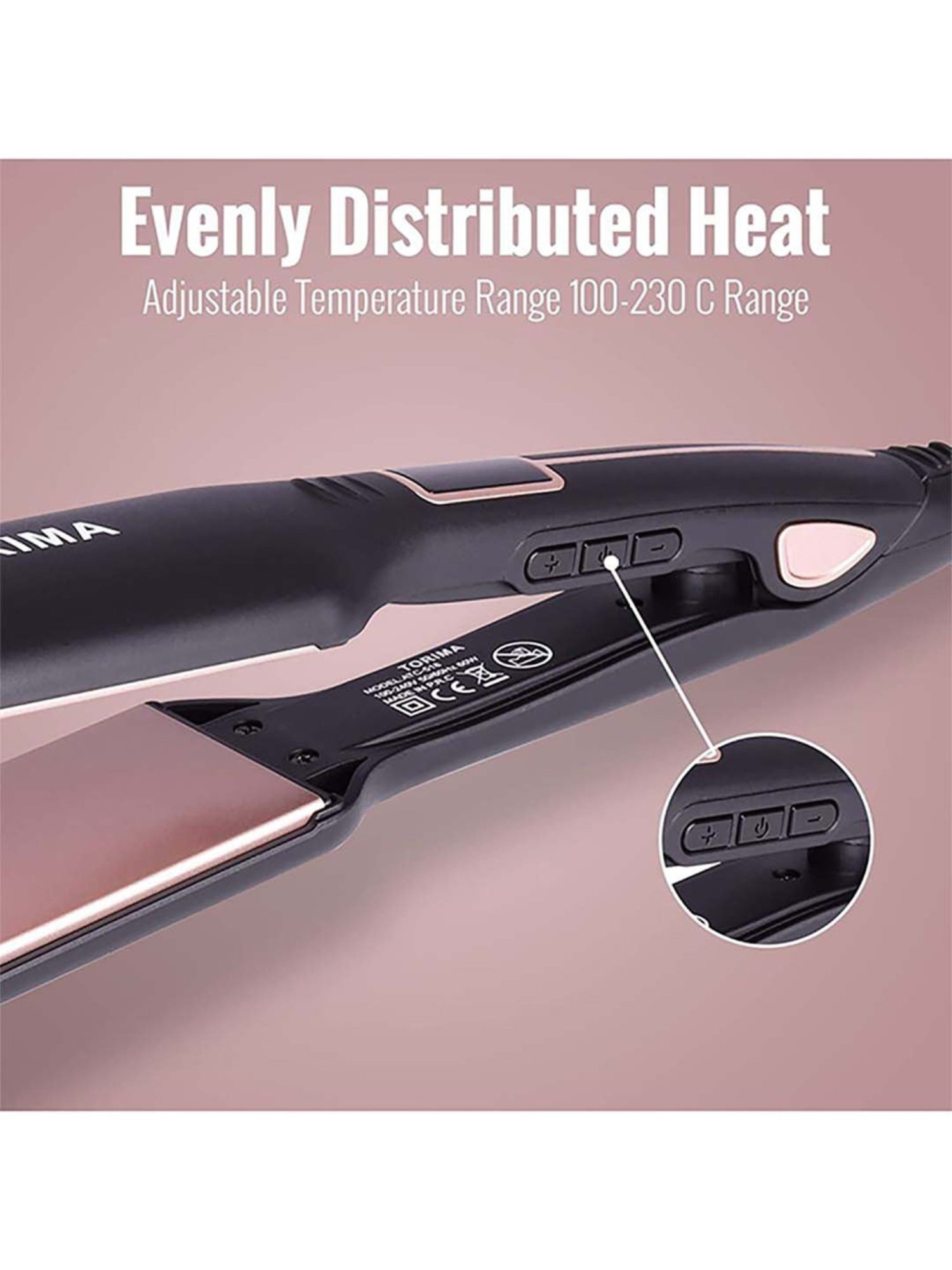 Gorgio Professional HS7800 Steam Hair Straightener (Black)