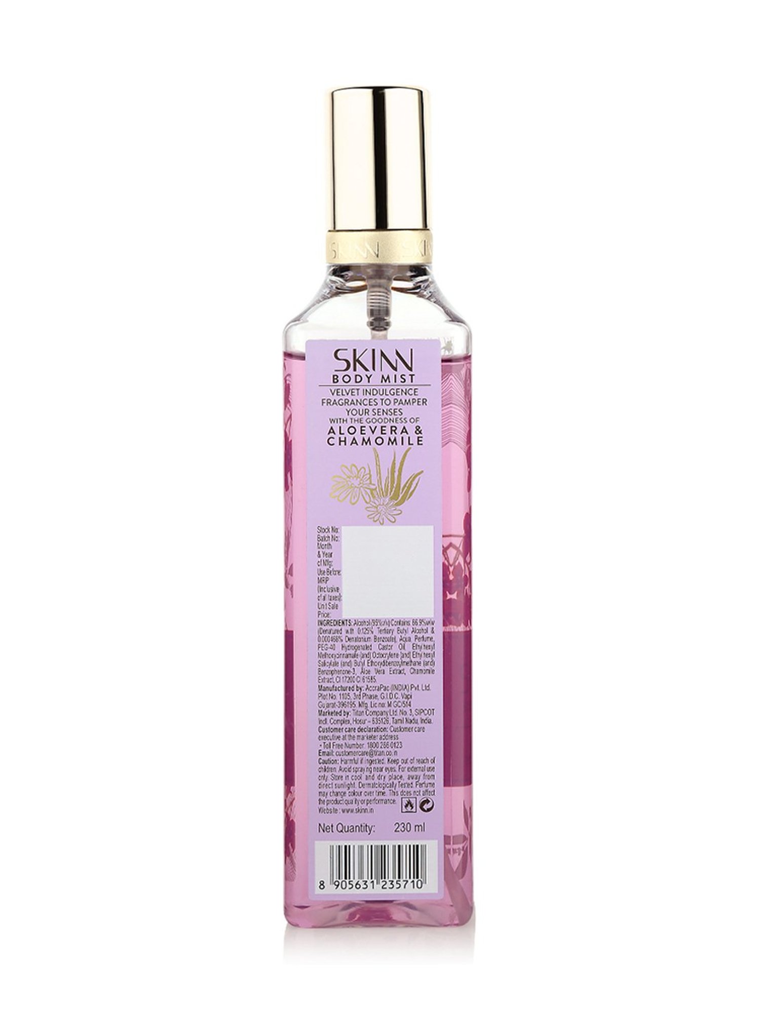 Skinn by Titan Velvet Indulgence Body Mist - 230 ml