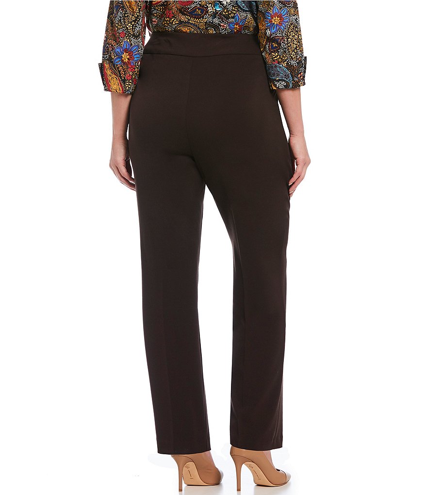 Investments Plus Size the PARK AVE fit Pull-On Straight Leg Pant with Pockets