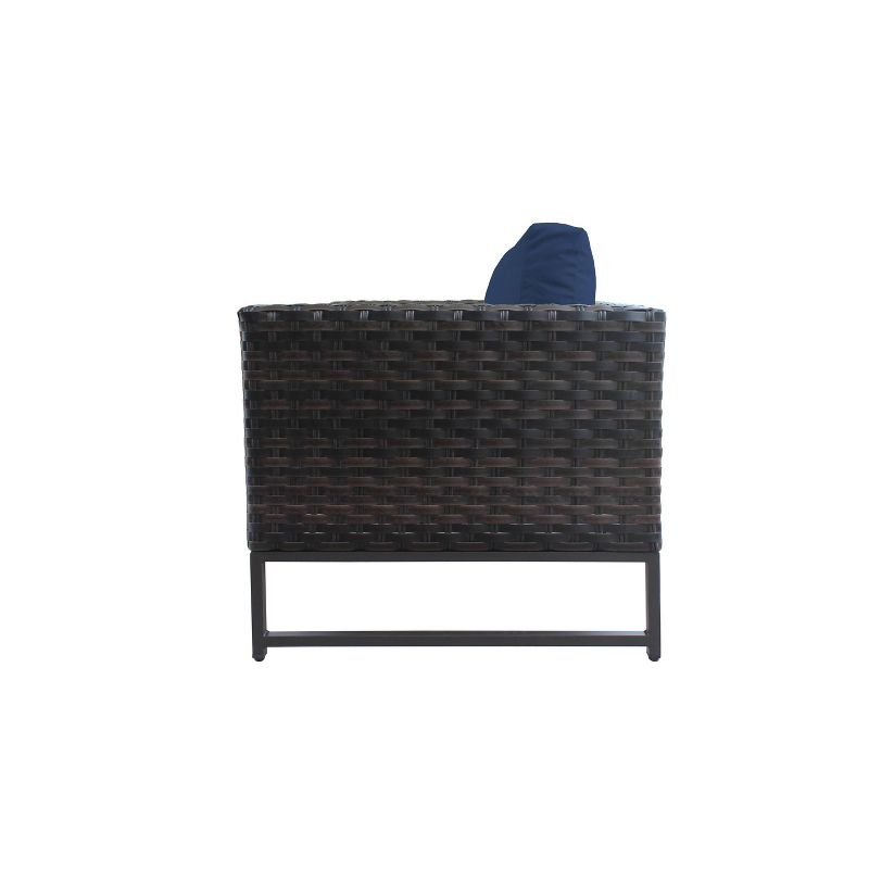 Barcelona 12pc Patio Sectional Seating Set with Cushions - Navy - TK Classics