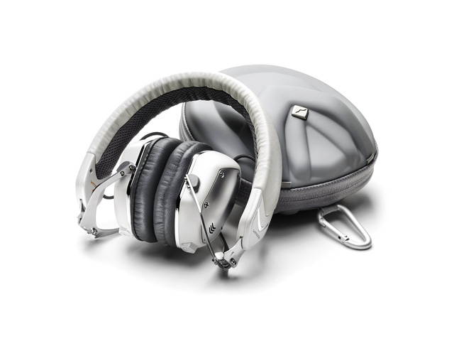 V-MODA XS On-Ear Folding Design Noise-Isolating Metal Headphone (White Silver)