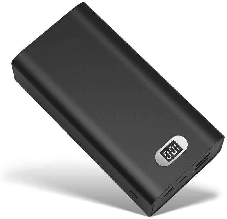Portable Charger 30000mAh Power Bank External Battery Pack with LCD Digital Display Triple Intput and Dual Output Ports Compatible with All Smart Cell Phone, iPad and More