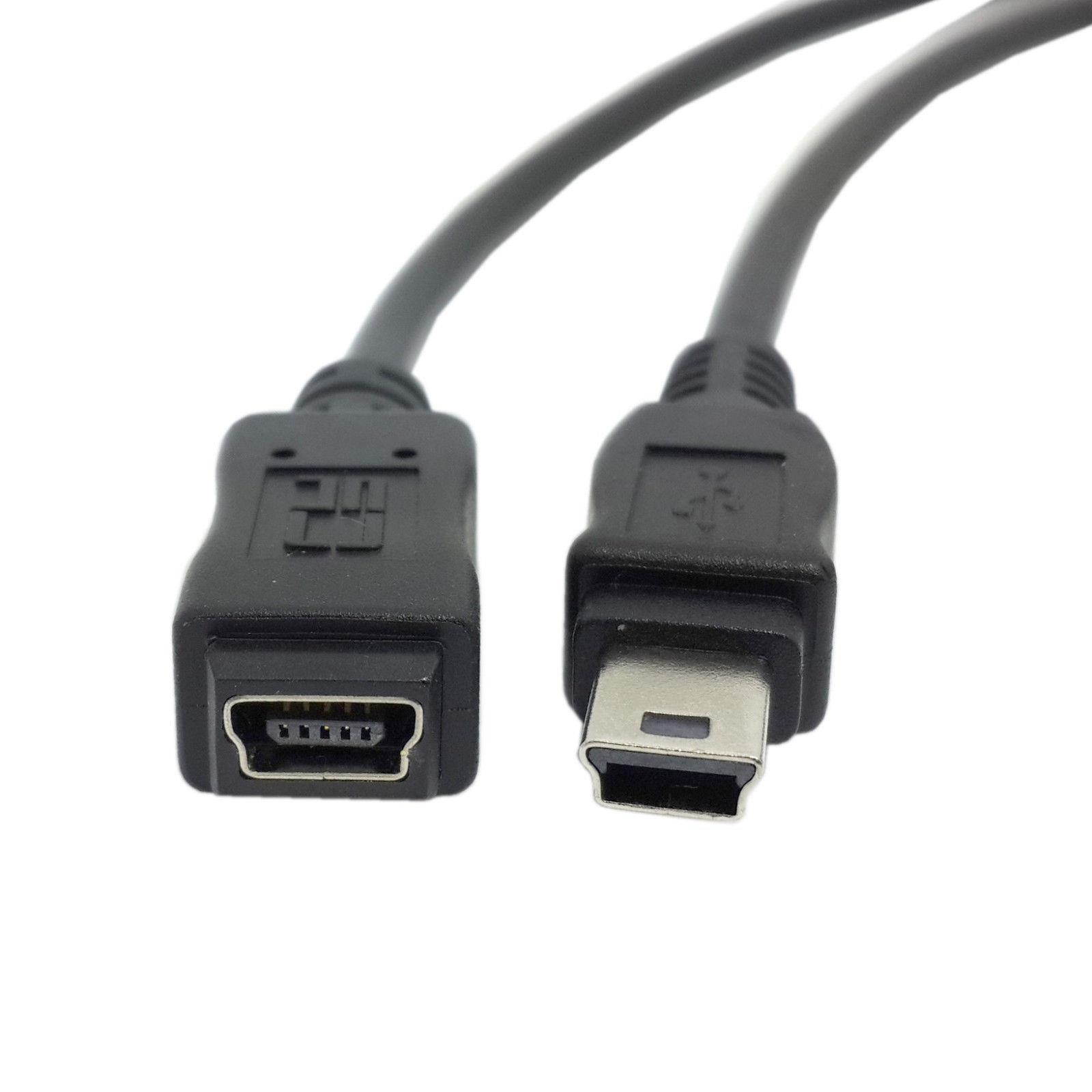 Mini USB B Type 5Pin Male to Female Extension Data Cable 0.5m