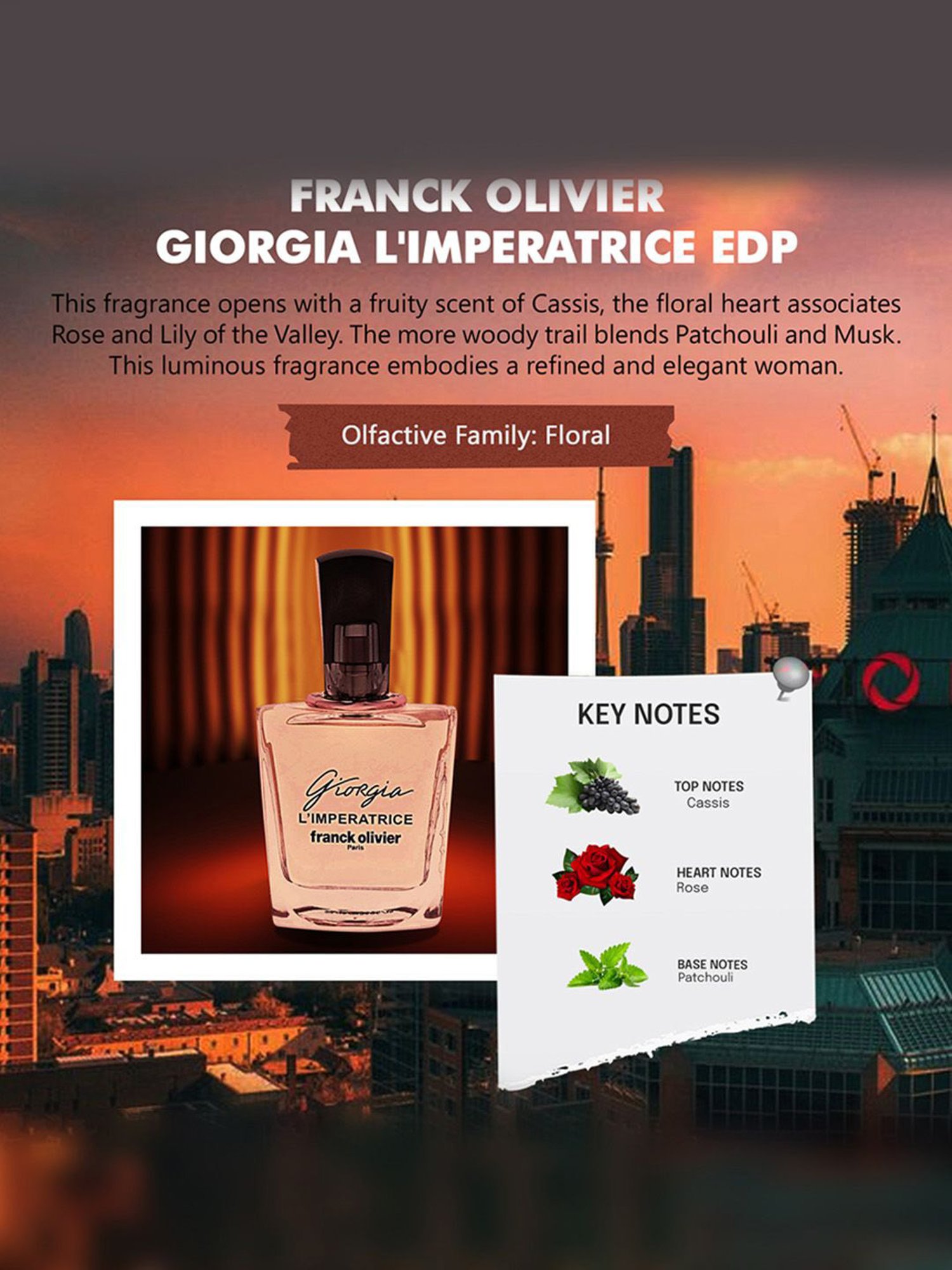 Franck Olivier Giorgia L'Imperatrice Eau de Parfum for Women - 75 ml