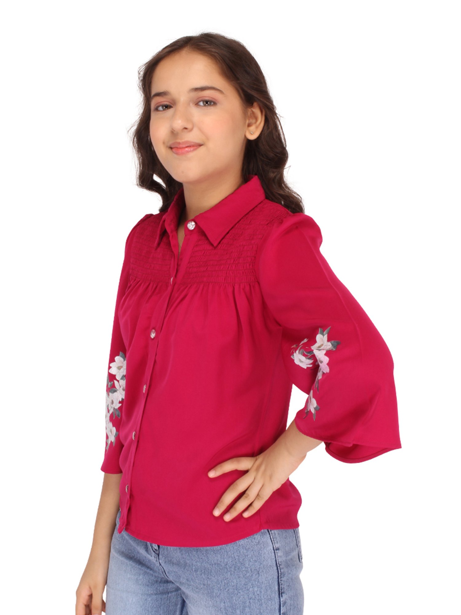 Tiny Girl Kids Pink Solid Top