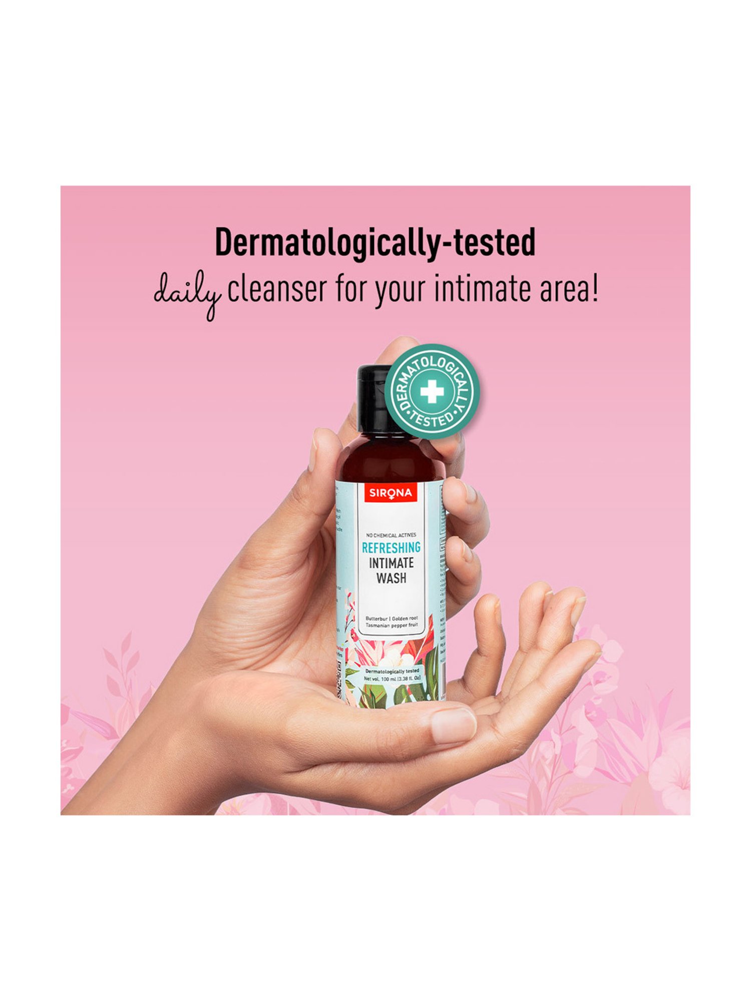 Sirona Natural pH Balanced Refreshing Intimate Wash - 100 ml