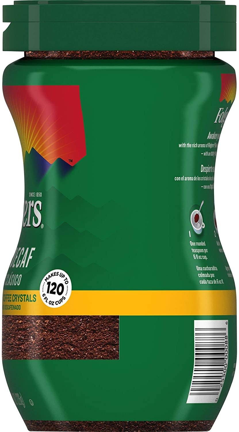Folgers Classic Decaf Instant Coffee Crystals