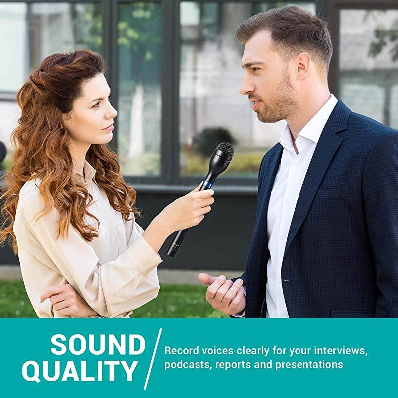 HM-M2 Dynamic Omnidirectional Handheld Interview Microphone with 3-Pin XLR Connector