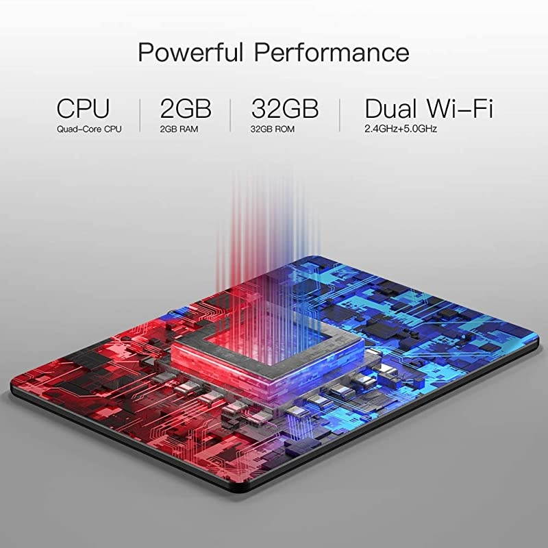 Notepad K10 Tablet, 10 inch Android Tablet, 2GB RAM 32GB Storage, Quad-Core Processor, 10.1 IPS HD Display, Micro HDMI, Android 9.0 Pie, 5G WiFi, Metal Body Black