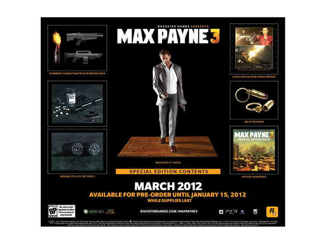 Max Payne 3 Special Edition Xbox 360 Game