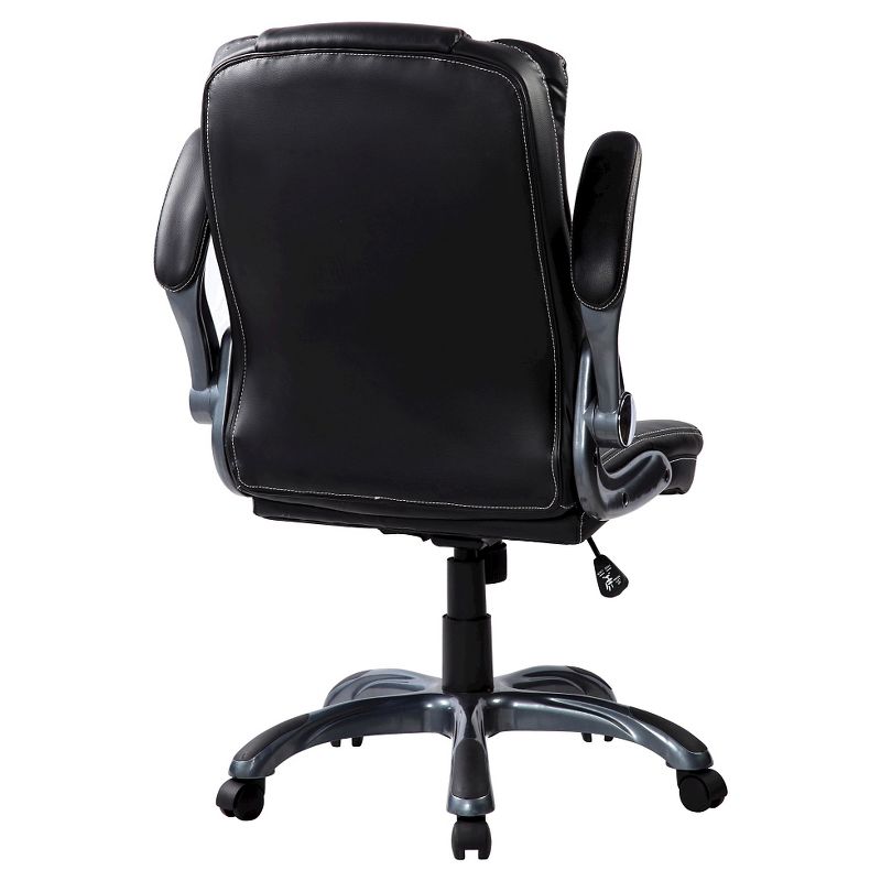 Medium Back Manager Chair with Flip-up Black - Techni Mobili