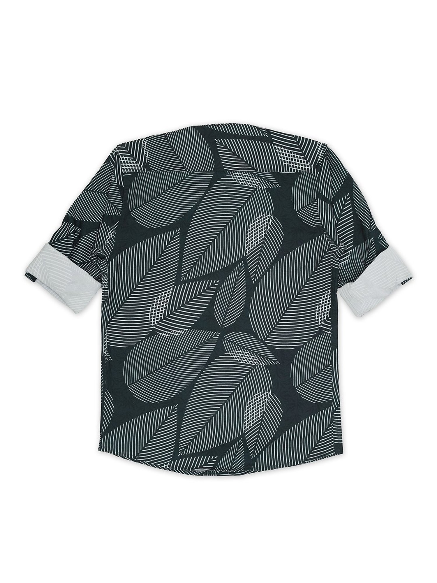 Cavio Kids Green Printed Full Sleeves Shirt with T-Shirt