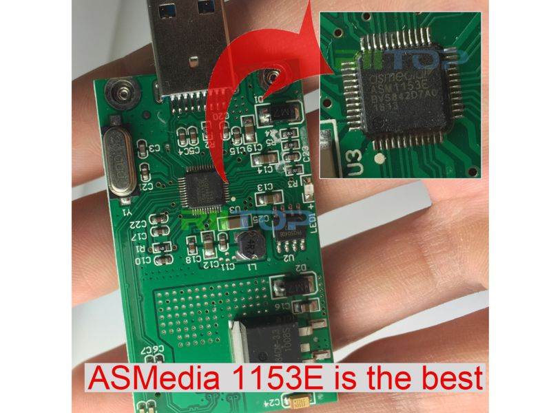 mSATA SSD to USB Converter Adapter Card External USB 3.0 to mSATA SSD Mini SATA SSD Reader (No need cable) Module Board UASP ASM1153E Chpset Hi Speed 5Gb