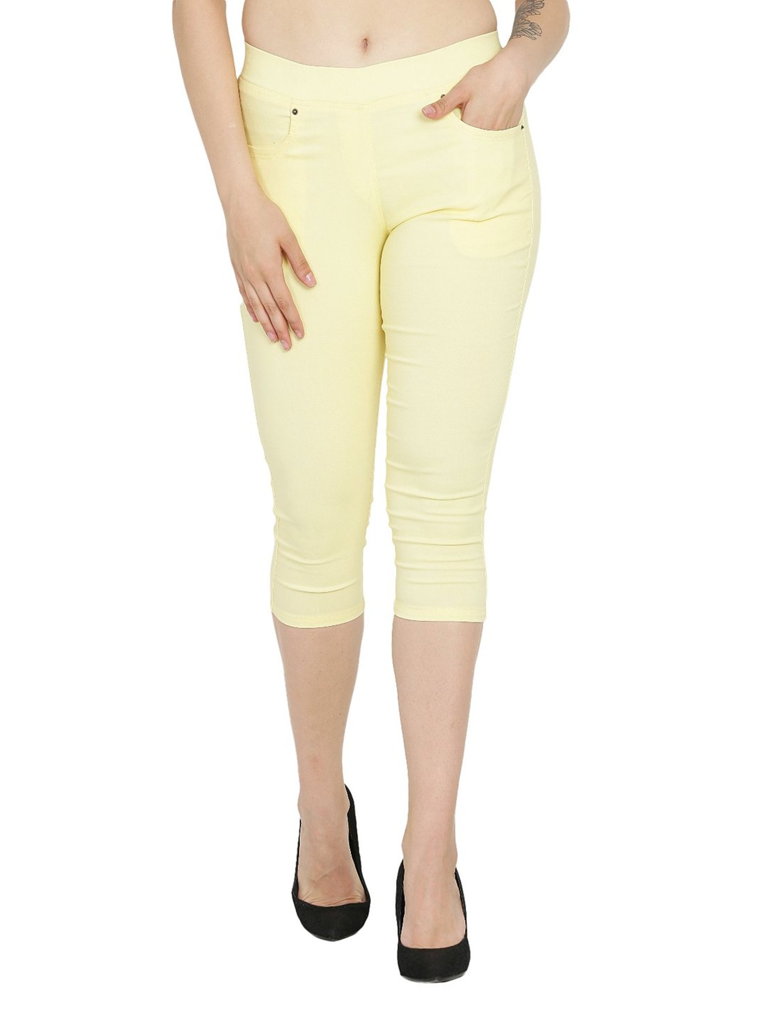 Westwood Yellow Cotton Capris