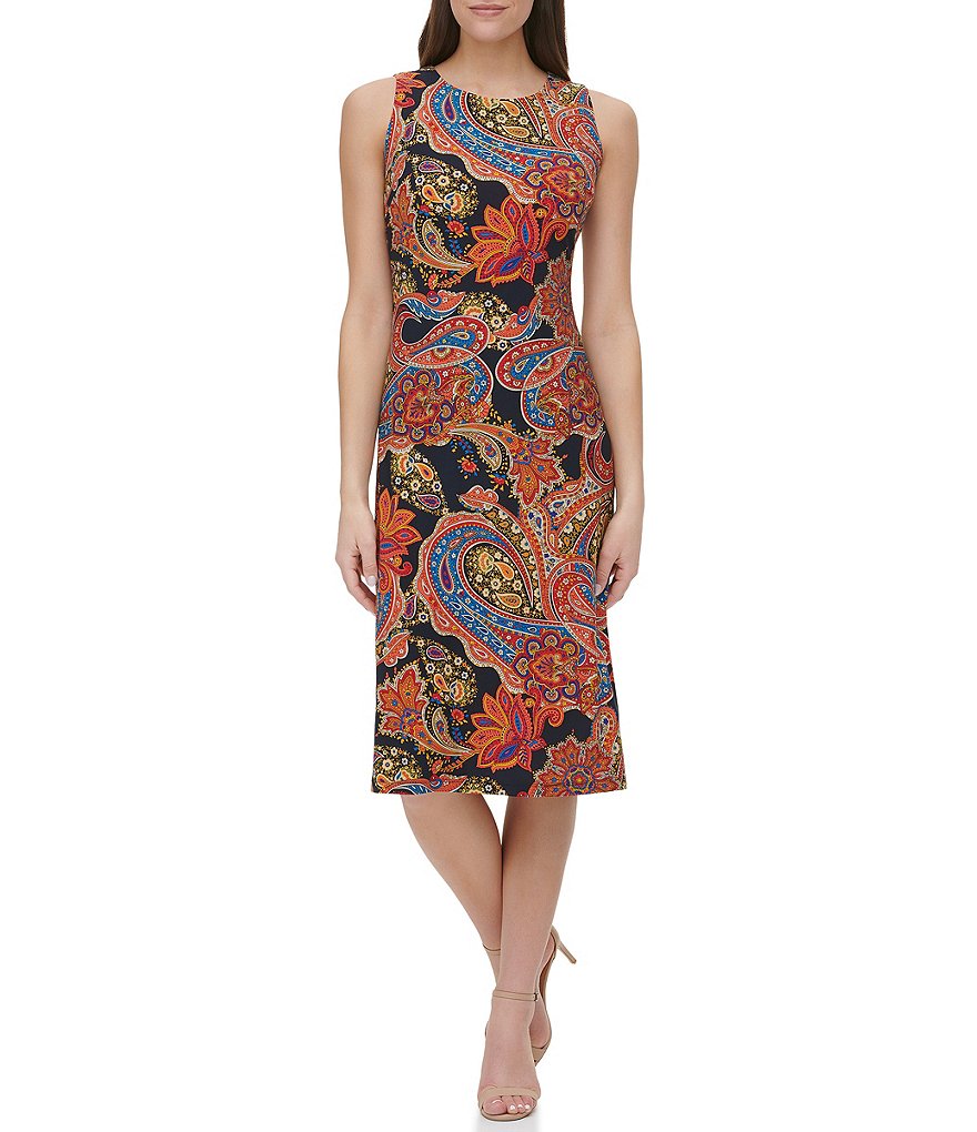 Eliza J Mock Halter High Neck Tiered Midi Dress