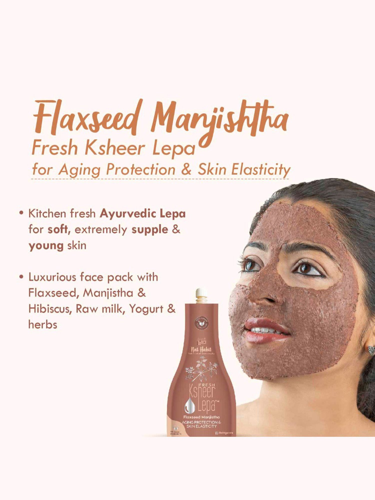 Nat Habit Fresh Flaxseed Manjistha Lepa - 40 gm