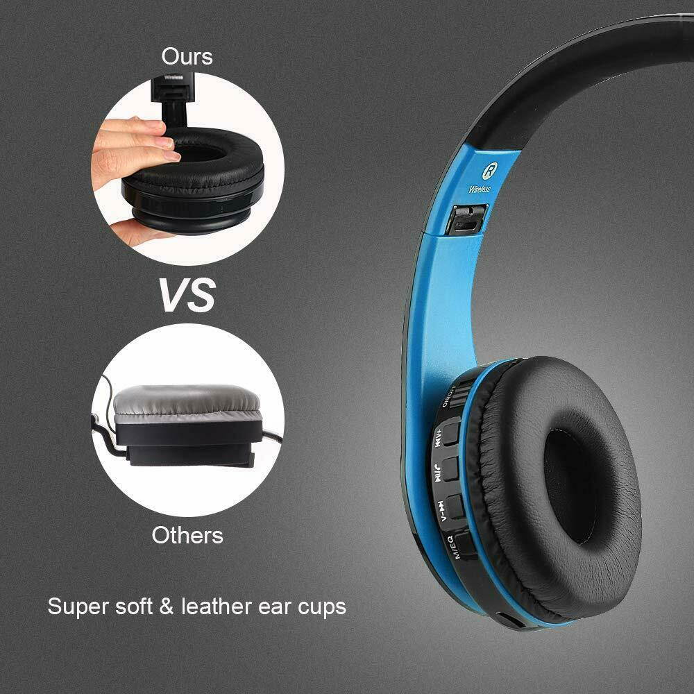 Bluetooth Headphones Over Ear Wireless Hi-Fi Stereo Headset Comfort Wearing