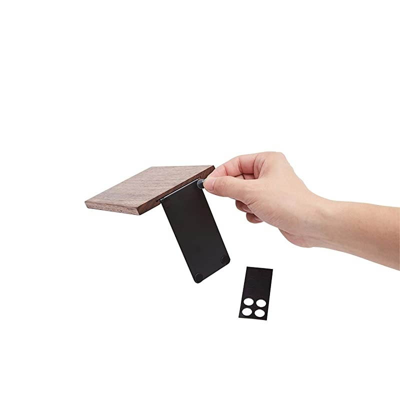 Wood Bookends,Pack of 1 Pair,Non-Skid,Black Walnut,Office Book Stand (Black Walnut-A Plus)