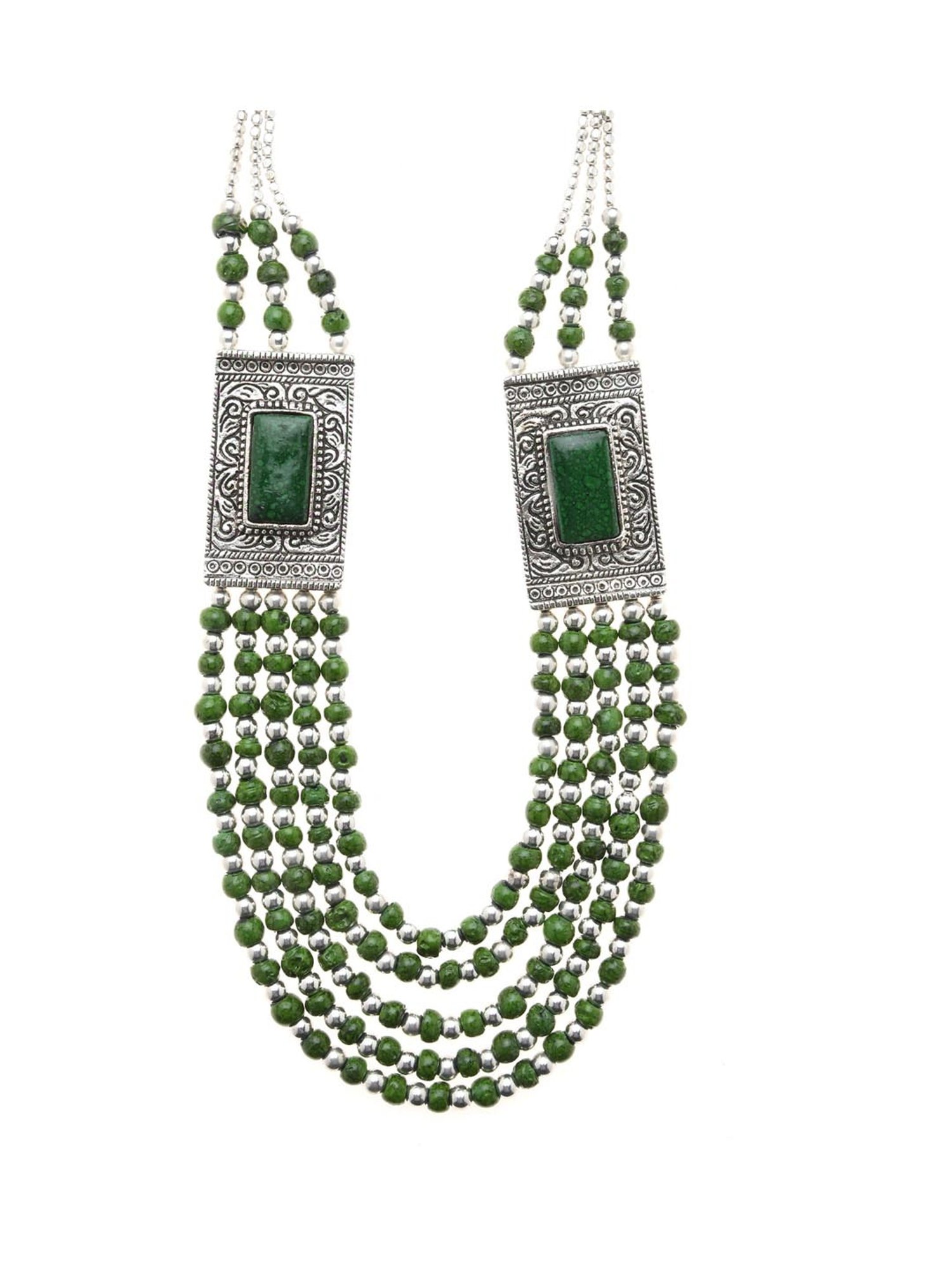 Imli Street Green & Silver Necklace