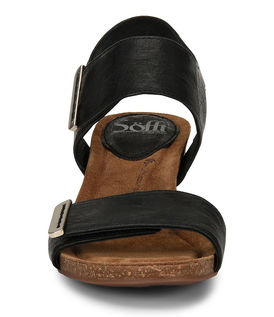 Sofft Verdi Leather Wedge Sandals